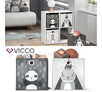 Boîte pliante boîte de rangement étagère panier 30x30 cm Kinde lot de 2 Vicco