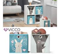 Boîte pliante boîte de rangement étagère panier 30x30 cm Kinde lot de 2 Vicco