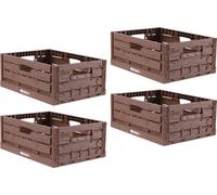 Boîte pliante imitation bois - 40cm x 30cm ( 4 pièces )