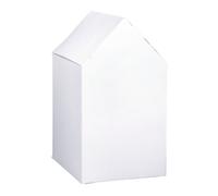 Boîte Pliante Maison, Blanc, 7,5x7,5x14cm, Kit 12 Pces