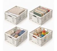 Boîte pliante rangement panier plastique jouets bureau lot de 4