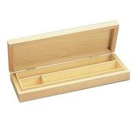 Boite - Plumier - 3 compartiments - Bois - A décorer - 22 x 8 x 3 cm G