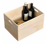 Boîte Polyvalente 40x30x23cm En Bois De Pin Pour Rangement Maison Cuisine