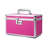 Boîte polyvalente avec serrure pour la sécurité et la vie privée des enfants. idéal pour l'entreposage de médicaments et d'objets personnels importants (ID, CASH) (Rose, Moyen)