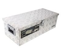 Boîte polyvalente - fabriquée en aluminium, idéale pour l'extérieur, dimensions de 760 x 335 x 245 mm, robuste et polyvalente pour diverses applications. *