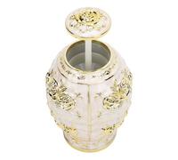 Boîte Porte-Cure-dents en Forme D'œuf, Récipient Organisateur de Cure-dents en Placage de Couleur Métallique, Distributeur de Cure-dents Pratique avec un Design Semblable à un