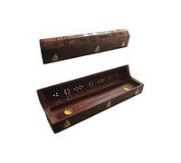 Boite Porte encens en bois motif Bouddha