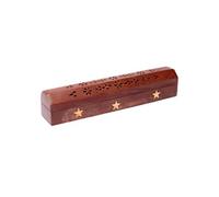 Boite Porte encens en bois motif Etoiles