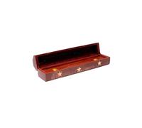 Boite Porte encens en bois motif Etoiles - 30 x 5.5 x 5.5 cm