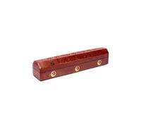Boite Porte encens en bois motif Yin Yang - 30 x 5.5 x 5.5 cm