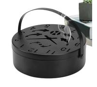 Boîte porte-encens réutilisable en fer, récupérateur de cendres, accessoire de brûleur avec couvercle, approvisionnement d'aromathérapie fiable pour salon, chambre à coucher, cour, jardin, yoga