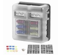 Boîte porte-fusible à lame 6 voies avec indicateur LED 12 36 V, accessoire de voiture universel, bloc de fusibles pour véhicules automobiles, matériau ABS, couleur noire
