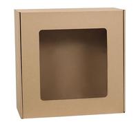 Boîte postale carrée avec fenêtre, coffret cadeau, cadeau 30x30x10 cm
