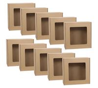 Boîte postale carrée avec fenêtre, coffret cadeau, cadeau 30x30x10 cm (x10)