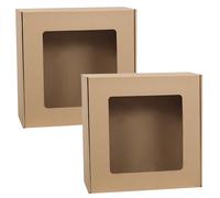 Boîte postale carrée avec fenêtre, coffret cadeau, cadeau 30x30x10 cm (x2)