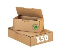 Boîte Postale simple cannelure Certifiée Normes Postales | Emballage léger, Résistant et Ecoresponsable | Idéal Expédition sécurisée Professionnels & Particuliers | ISO 9001 (31X21,5X7 cm)