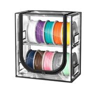 Boîte Pour 10-12 Support Bobines De Filament 3D, 42 X 26 X 50 Cm | Structure transparente avec rack métallique à deux niveaux Organisation verticale des bobines dans l'atelier d'impression 3D