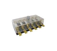 Boîte pour 6 fusibles stéatite connexion à fiches/cosses - Transparent