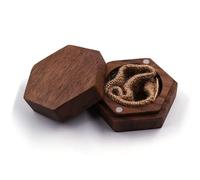 boîte pour alliance Petite Boîte À Bagues De Fiançailles En Bois Fin Unisexe, Boîte À Bagues Plate For Demande En Mariage, Mariage (bois De Qualité Supérieure)(F19D8YY802337)