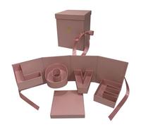 Boîte pour bouquet de fleurs vide, boîte pour lettres d'amour et chocolats, boîte pour roses de Saint Valentin, pour anniversaire, proposition, confession, remise de diplôme, mariage, fête, conjoints