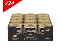 PURINA PRO PLAN | DELICATE | Aliment Complet pour Chat Adulte | Aide à favoriser un système digestif sain | Mousse | A la Dinde | Portion Individuelle en boîte | Lot de 24 x 85g