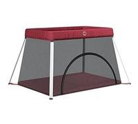 Boîte pour Enfants - Revera - Matelas Rouge - Tissu Lin - Lit de Voyage 2 en 1 - Confortable et Pratique Rouge G