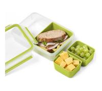 Boîte pour goûter - emsa - CLIP & GO - 0,55 L - Transparent / Vert - Enfant