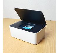 Boîte pour lingettes humides, boîte pour lingettes humides, boîte pour bébé avec joint en caoutchouc, design scellé, étanche à la poussière, protection efficace du papier toilette humide, pour la maison et le bureau (blanc + noir).
