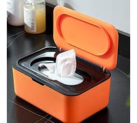 Boîte pour lingettes humides, boîte pour lingettes humides, boîte pour bébé, avec joint en caoutchouc, design scellé, étanche à la poussière, protection efficace du papier toilette humide, pour la maison et le bureau (noir)