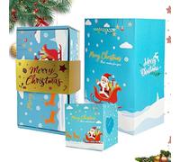 Boîte pour Noël : ensemble de vacances pliable, boîte cadeau créatif, organisateur de souvenirs pour les célébrations | Pour les fêtes, anniversaires, mariages, surprises saison