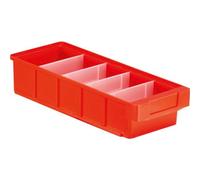 Boîte pour petites pièces VKB 400x152x83 mm rouge
