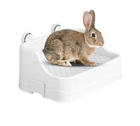 Boîte pour petits animaux - Boîte de grande capacité pour cage de lapin, toilettes carrées pour animaux domestiques avec boucle pour les guinées, boîte suspendue pour chinchillas, furet (36 x 24 x