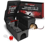 Boîte pour piège à Rats Roshield avec fenêtre d'inspection - Boîte de sécurité Facile à Installer pour la Maison, hangars et garages (qualité Pro, Lot de 2)