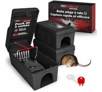 Boîte pour piège à Rats Roshield avec fenêtre d'inspection - Boîte de sécurité Facile à Installer pour la Maison, hangars et garages (qualité Pro, Lot de 3)