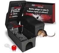 Boîte pour piège à Rats Roshield : Boîte de sécurité Facile à Installer pour la dératisation à la Maison, dans Les hangars et Les garages (qualité Professionnelle, Paquet de 2)