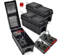 Boîte pour piège à Rats Roshield : Boîte de sécurité Facile à Installer pour la dératisation à la Maison, dans Les hangars et Les garages (qualité Professionnelle, Paquet de 3)