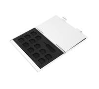 Boîte pour Sim Aluminium Support pour Téléphone Organisateur de Carte Mémoire Étui de Protection Petit pour Voyage Argenté