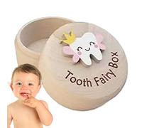 Boîte pour souvenirs de dents de bébé - porte-dents en bois | Conteneur de dents perdues | Cadeau de fête prénatale ou d'anniversaire | Cas personnel pour les souvenirs d'