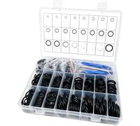 Boîte pour transparente 24 Compartiments Joints Organisés Boîte | 1200 , 24 tailles métriques variées, caoutchouc nitrile , boîte de rangement claire, usage auto et maison