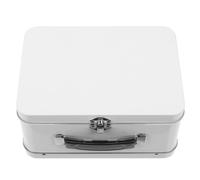 Boîte Présent en Tôle Blanche, Rangement Multifonction Vintage | Grosse Capacité, Usage Décoratif Élégant, Facile à Nettoyer, Coffret Polyvalent pour Photos, Bijoux et Souvenirs
