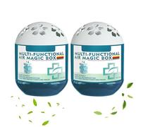 Boîte purificatrice d'air intérieur, dépoussiéreur multifonctionnel, à base de plantes, sans électricité ni bruit, pour purifier l'air en continu (2PCS)