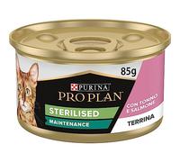 Boite Purina ProPlan Sterlised Terrine au Saumon Thon pour Chat Adulte 24x85g