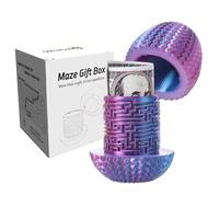 Boîte puzzle mystère en forme de labyrinthe d'œufs - Casse-tête réutilisable imprimé en 3D avec compartiment caché pour l'argent et les trésors, pour anniversaire, Noël, Halloween et Pâques pour