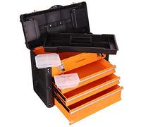 Boîte ŕ outils en métal avec 3 tiroirs et blocage, 50 x 40 x 23 cm