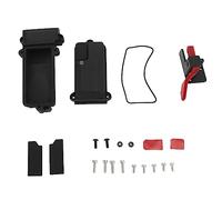 Boîte radio du récepteur étanche Remplacement de la protection ESC pour le kit de boîte de récepteur RC rouge noir avec vis à interrupteur de réinitialisation Écrou de ruban