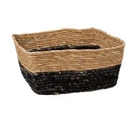 boite rangement 31x15 tressee noir, noir