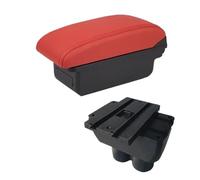 Boîte rangement accoudoir central Pour VW Pour Touran Pour Caddy Boîte D'accoudoir De Voiture Boîte De Rangement De Console Centrale Centrale Avec Interface USB(A4 red No USB)