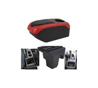 Boîte Rangement Accoudoir Pour Ford Pour Focus 3 MK3 2011-2023 Accoudoir Central Console Rangement En Cuir Accessoires Voiture(S1 Black-red 6usb)