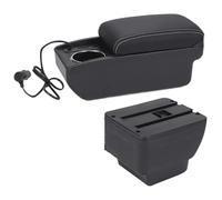 Boîte Rangement Accoudoir Pour MAZDA 2 Pour Demio Accoudoir Voiture Boîte Rangement Automatique Pièces Rénovation Dédiées Détails Intérieurs Accessoires(A3 White Fast Charging)