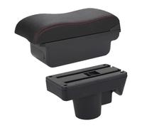 Boîte Rangement Accoudoir Pour O&pel Pour Astra Pour Astra H 2006 2007 2008 2009 2010 2011 Accoudoir Voiture Boîte Rangement À Surface Incurvée Installation Simple Dédiée(C1 Black Red No Usb)